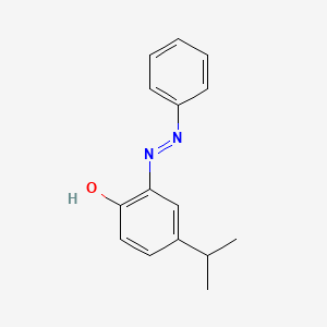 molecular formula C15H16N2O B2571053 2-[(E)-phenyldiazenyl]-4-(propan-2-yl)phenol CAS No. 21524-19-6