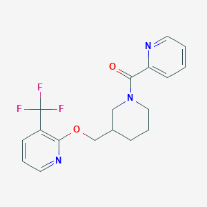 Pyridin-2-yl-[3-[[3-(trifluoromethyl)pyridin-2-yl]oxymethyl]piperidin-1-yl]methanone