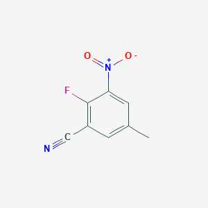 molecular formula C8H5FN2O2 B2571063 2-Fluoro-5-methyl-3-nitrobenzonitrile CAS No. 1779124-46-7