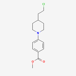 molecular formula C15H20ClNO2 B2571070 Benzoic acid, 4-[4-(2-chloroethyl)-1-piperidinyl]-, methyl ester CAS No. 936130-71-1