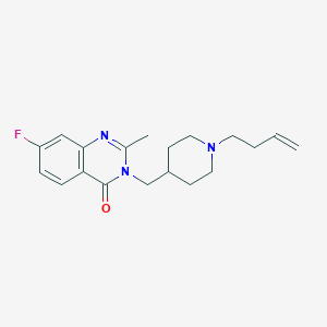 3-[(1-But-3-enylpiperidin-4-yl)methyl]-7-fluoro-2-methylquinazolin-4-one
