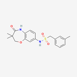 N-(3,3-dimethyl-4-oxo-2,3,4,5-tetrahydrobenzo[b][1,4]oxazepin-8-yl)-1-(m-tolyl)methanesulfonamide