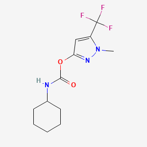 1-methyl-5-(trifluoromethyl)-1H-pyrazol-3-yl N-cyclohexylcarbamate