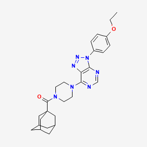 molecular formula C27H33N7O2 B2571095 1-(adamantane-1-carbonyl)-4-[3-(4-ethoxyphenyl)-3H-[1,2,3]triazolo[4,5-d]pyrimidin-7-yl]piperazine CAS No. 920206-41-3