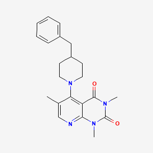 molecular formula C22H26N4O2 B2571101 5-(4-苄基哌啶-1-基)-1,3,6-三甲基吡啶并[2,3-d]嘧啶-2,4(1H,3H)-二酮 CAS No. 942007-65-0