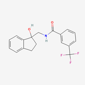 N-((1-hydroxy-2,3-dihydro-1H-inden-1-yl)methyl)-3-(trifluoromethyl)benzamide