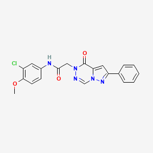 molecular formula C20H16ClN5O3 B2571109 N-(3-氯-4-甲氧基苯基)-2-(4-氧代-2-苯基吡唑并[1,5-d][1,2,4]三嗪-5(4H)-基)乙酰胺 CAS No. 1021020-48-3