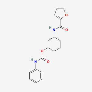 3-(Furan-2-carboxamido)cyclohexyl phenylcarbamate