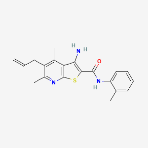 molecular formula C20H21N3OS B2571118 5-allyl-3-amino-4,6-dimethyl-N-(o-tolyl)thieno[2,3-b]pyridine-2-carboxamide CAS No. 797799-94-1