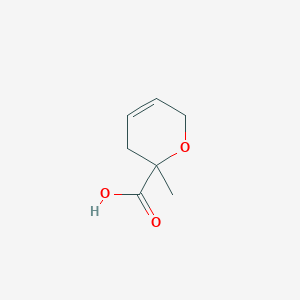 molecular formula C7H10O3 B2571126 6-Methyl-2,5-dihydropyran-6-carboxylic acid CAS No. 2445793-10-0