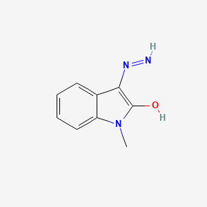 molecular formula C9H9N3O B2571136 3-Hydrazono-1-methyl-1,3-dihydro-indol-2-one CAS No. 3265-23-4