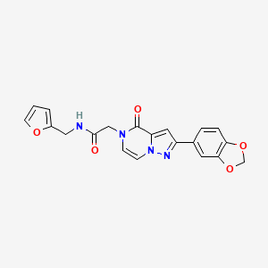 2-[2-(1,3-benzodioxol-5-yl)-4-oxopyrazolo[1,5-a]pyrazin-5(4H)-yl]-N-(2-furylmethyl)acetamide