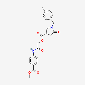 {[4-(Methoxycarbonyl)phenyl]carbamoyl}methyl 1-[(4-methylphenyl)methyl]-5-oxopyrrolidine-3-carboxylate