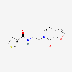 molecular formula C14H12N2O3S B2571165 N-(2-(7-oxofuro[2,3-c]pyridin-6(7H)-yl)ethyl)thiophene-3-carboxamide CAS No. 2034272-49-4