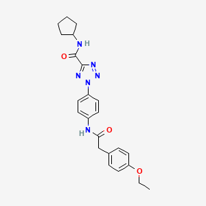 N-cyclopentyl-2-(4-(2-(4-ethoxyphenyl)acetamido)phenyl)-2H-tetrazole-5-carboxamide