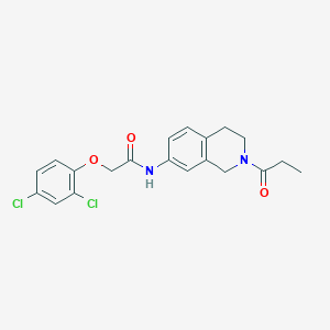 molecular formula C20H20Cl2N2O3 B2571172 2-(2,4-dichlorophenoxy)-N-(2-propionyl-1,2,3,4-tetrahydroisoquinolin-7-yl)acetamide CAS No. 955736-01-3