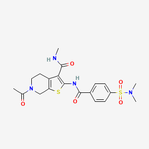 6-acetyl-2-[[4-(dimethylsulfamoyl)benzoyl]amino]-N-methyl-5,7-dihydro-4H-thieno[2,3-c]pyridine-3-carboxamide
