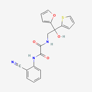 N1-(2-cyanophenyl)-N2-(2-(furan-2-yl)-2-hydroxy-2-(thiophen-2-yl)ethyl)oxalamide