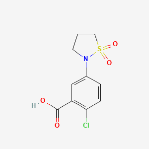 2-Chloro-5-(1,1-dioxo-1,2-thiazolidin-2-yl)benzoic acid