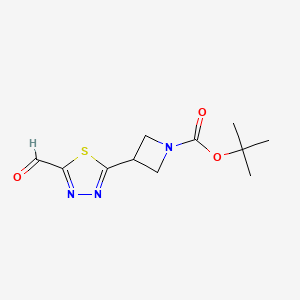 Tert-butyl 3-(5-formyl-1,3,4-thiadiazol-2-yl)azetidine-1-carboxylate