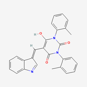 5-((1H-indol-3-yl)methylene)-1,3-di-o-tolylpyrimidine-2,4,6(1H,3H,5H)-trione