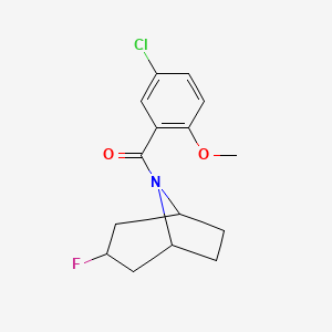(5-Chloro-2-methoxyphenyl)-(3-fluoro-8-azabicyclo[3.2.1]octan-8-yl)methanone