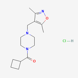 Cyclobutyl(4-((3,5-dimethylisoxazol-4-yl)methyl)piperazin-1-yl)methanone hydrochloride