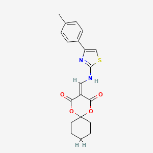 3-(((4-(p-Tolyl)thiazol-2-yl)amino)methylene)-1,5-dioxaspiro[5.5]undecane-2,4-dione