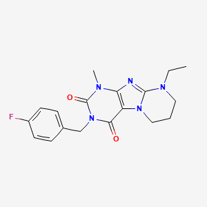 9-ethyl-3-(4-fluorobenzyl)-1-methyl-6,7,8,9-tetrahydropyrimido[2,1-f]purine-2,4(1H,3H)-dione