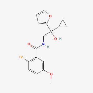 molecular formula C17H18BrNO4 B2571203 2-bromo-N-(2-cyclopropyl-2-(furan-2-yl)-2-hydroxyethyl)-5-methoxybenzamide CAS No. 1396800-76-2