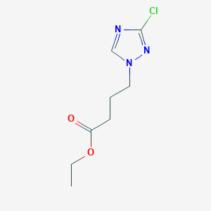 molecular formula C8H12ClN3O2 B2571204 Ethyl 4-(3-chloro-1H-1,2,4-triazol-1-yl)butanoate CAS No. 1823402-73-8