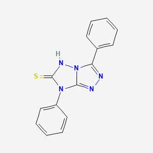 molecular formula C15H11N5S B2571213 3,7-diphenyl-7H-[1,2,4]triazolo[4,3-b][1,2,4]triazole-6-thiol CAS No. 120187-11-3