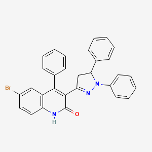 6-bromo-3-(1,5-diphenyl-4,5-dihydro-1H-pyrazol-3-yl)-4-phenylquinolin-2(1H)-one