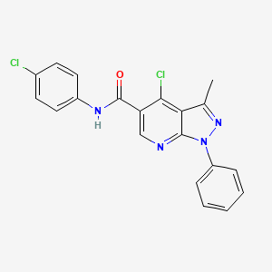 4-chloro-N-(4-chlorophenyl)-3-methyl-1-phenyl-1H-pyrazolo[3,4-b]pyridine-5-carboxamide