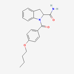 1-(4-Butoxybenzoyl)indoline-2-carboxamide