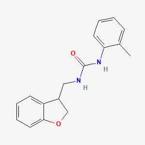 molecular formula C17H18N2O2 B2571237 3-[(2,3-Dihydro-1-benzofuran-3-yl)methyl]-1-(2-methylphenyl)urea CAS No. 2097918-95-9
