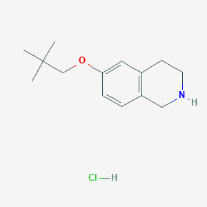 molecular formula C14H22ClNO B2571241 6-(Neopentyloxy)-1,2,3,4-tetrahydroisoquinoline hydrochloride CAS No. 2225144-08-9