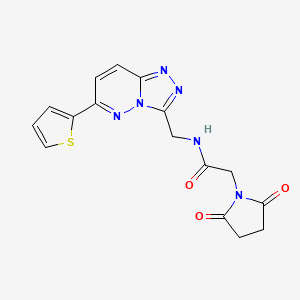 2-(2,5-dioxopyrrolidin-1-yl)-N-((6-(thiophen-2-yl)-[1,2,4]triazolo[4,3-b]pyridazin-3-yl)methyl)acetamide