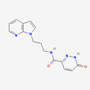 N-(3-(1H-pyrrolo[2,3-b]pyridin-1-yl)propyl)-6-oxo-1,6-dihydropyridazine-3-carboxamide