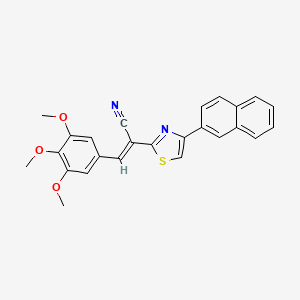 (E)-2-(4-(naphthalen-2-yl)thiazol-2-yl)-3-(3,4,5-trimethoxyphenyl)acrylonitrile