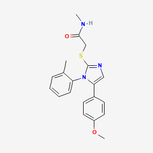 2-((5-(4-methoxyphenyl)-1-(o-tolyl)-1H-imidazol-2-yl)thio)-N-methylacetamide