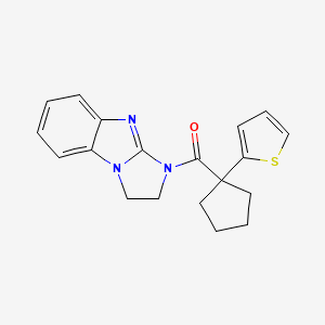 (2,3-dihydro-1H-benzo[d]imidazo[1,2-a]imidazol-1-yl)(1-(thiophen-2-yl)cyclopentyl)methanone