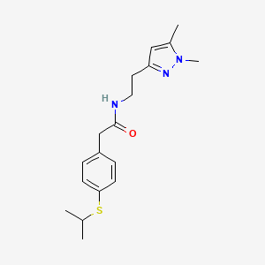 N-(2-(1,5-dimethyl-1H-pyrazol-3-yl)ethyl)-2-(4-(isopropylthio)phenyl)acetamide