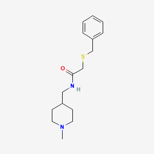 2-(benzylthio)-N-((1-methylpiperidin-4-yl)methyl)acetamide