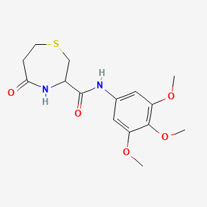 5-oxo-N-(3,4,5-trimethoxyphenyl)-1,4-thiazepane-3-carboxamide