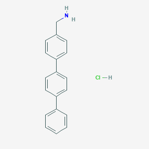 [4-(4-Phenylphenyl)phenyl]methanamine;hydrochloride