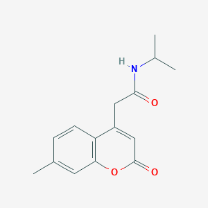 molecular formula C15H17NO3 B2571262 N-异丙基-2-(7-甲基-2-氧代-2H-色满-4-基)乙酰胺 CAS No. 919855-42-8