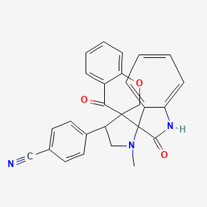 chroman-4'-one-3'-spiro-3-N-methyl-4-(4-cyanophenyl)-pyrrolidine-2-spiro-3