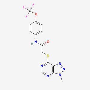 2-((3-methyl-3H-[1,2,3]triazolo[4,5-d]pyrimidin-7-yl)thio)-N-(4-(trifluoromethoxy)phenyl)acetamide