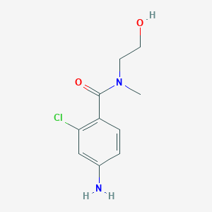 molecular formula C10H13ClN2O2 B2571269 4-氨基-2-氯-N-(2-羟乙基)-N-甲基苯甲酰胺 CAS No. 1098363-62-2